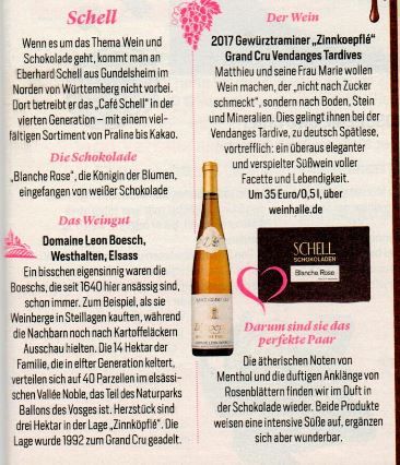 Es ist eine Seite der Zeitschrift Focus abgebildet in dem es einen kleinen Bericht über uns Schell Schokoladen zu lesen gibt.