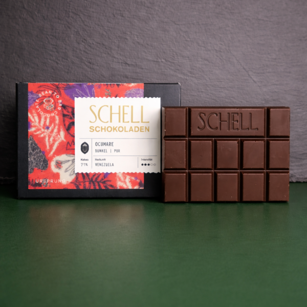 Schell dunkle Schokolade Ocumare mit 71% Kakaoanteil aus Venezuela.