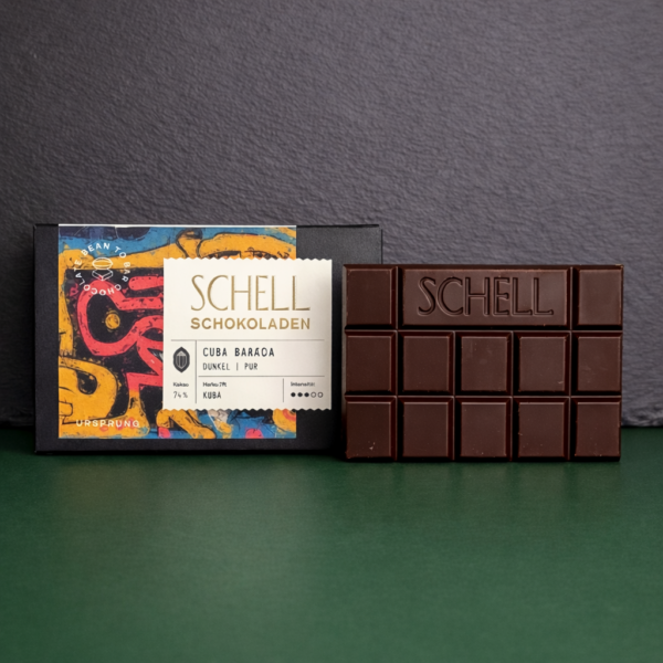 Schell dunkle Schokolade C. Baracoa mit 74% Kakaoanteil aus Kuba.