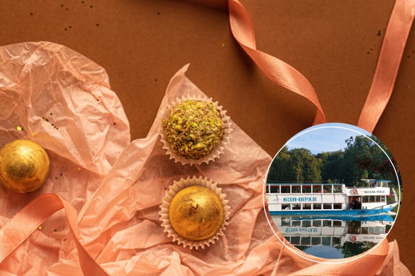 Genießen Sie eine Schifffahrt auf dem historischen Neckar und lassen Sie sich anschließend mit einem Besuch bei Schell Schokoladen in der Deutschordens- und Weinstadt Gundelsheim mit einer Tasse exotischer Trinkschokolade begrüßen