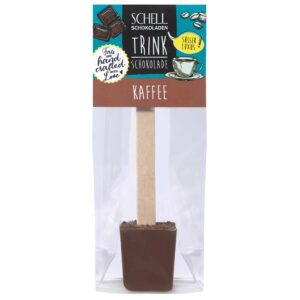 Der Trinkschokoladen Stick Kaffee mit Milchschokolade ist vollendet mit feinsten Kaffee. Schell Schokoladen