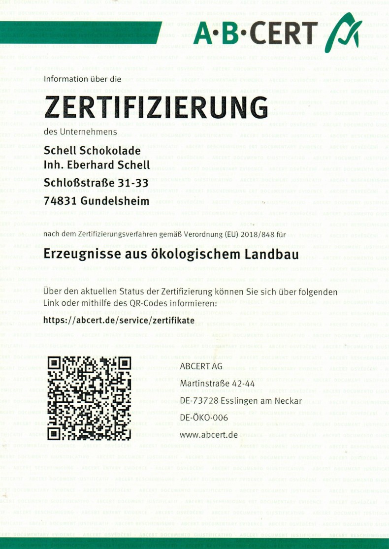 Bio Zertifikat 2025